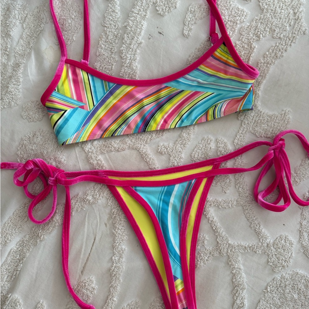 Rainbow Striped Bikini Set - Frankie’s Bikinis